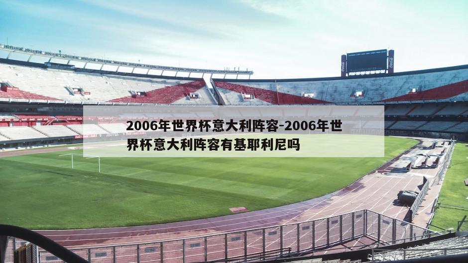 2006年世界杯意大利阵容-2006年世界杯意大利阵容有基耶利尼吗